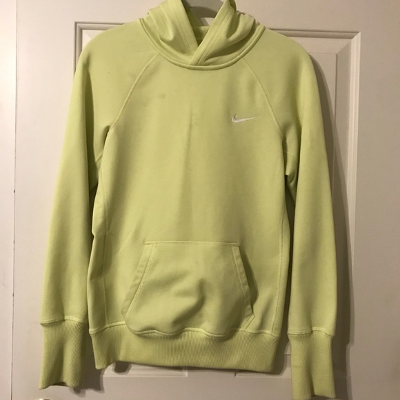 Nike | Tops | Nike Hoodie Light Green Swoosh Logo Drifit Sz Extra Small  Fits Small | Poshmark